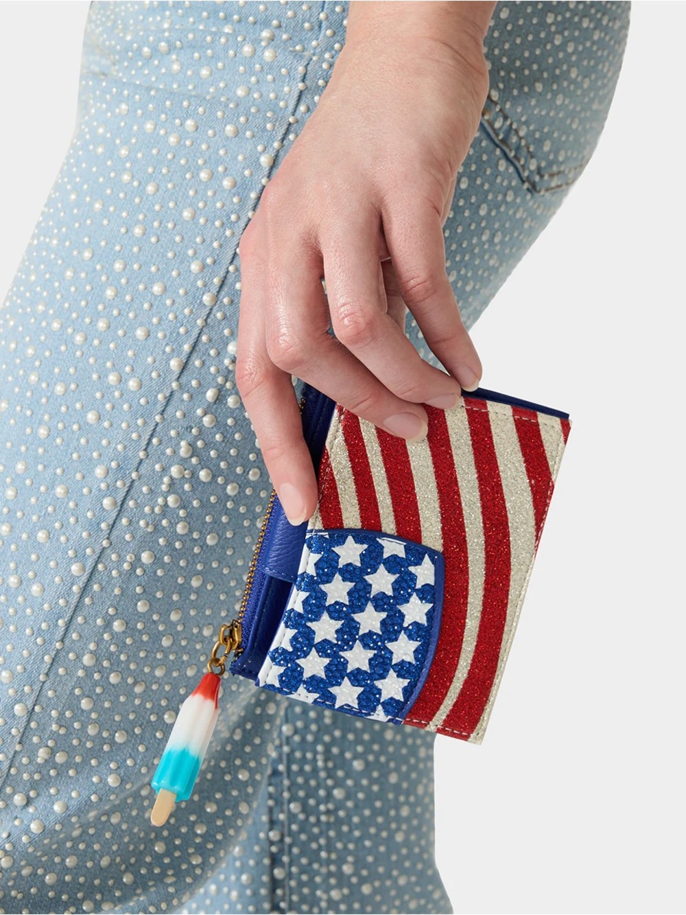 Betsey Johnson Red, White & Blue Star Betsey Wallet - Picture 2 of 7
